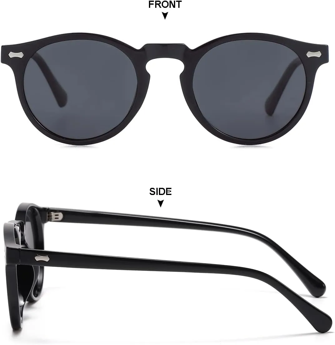 Gleyemor Kids Polarized Cute Round Sunglasses for Kids Girls Boys Age 3-8