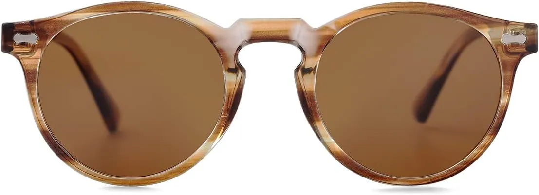 Gleyemor Kids Polarized Cute Round Sunglasses for Kids Girls Boys Age 3-8
