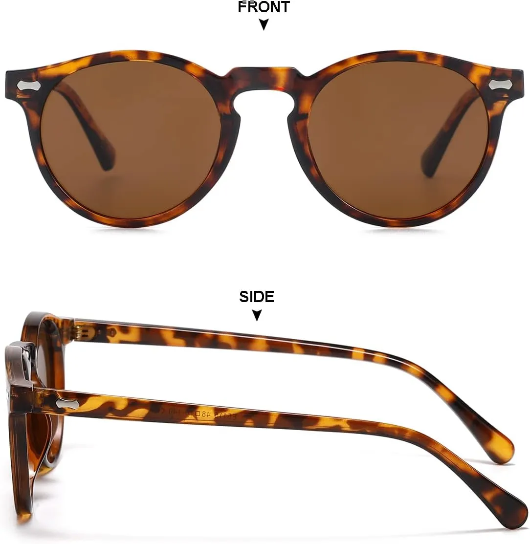 Gleyemor Kids Polarized Cute Round Sunglasses for Kids Girls Boys Age 3-8