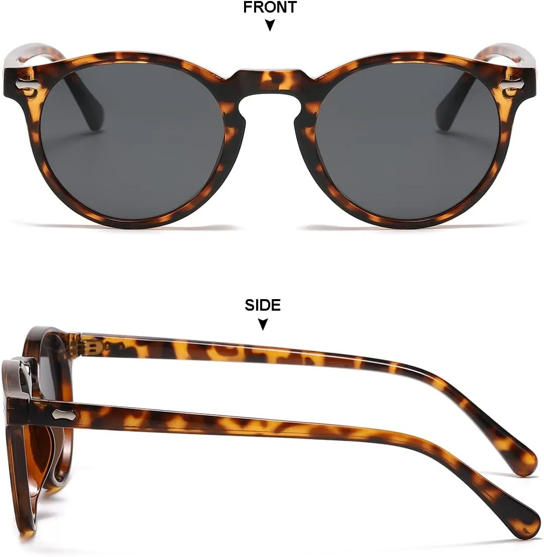Gleyemor Kids Polarized Cute Round Sunglasses for Kids Girls Boys Age 3-8