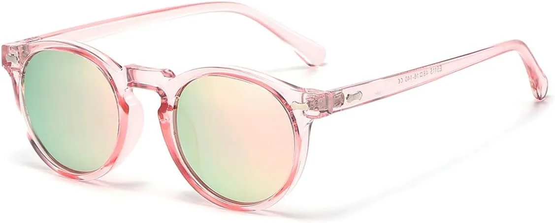 Gleyemor Kids Polarized Cute Round Sunglasses for Kids Girls Boys Age 3-8
