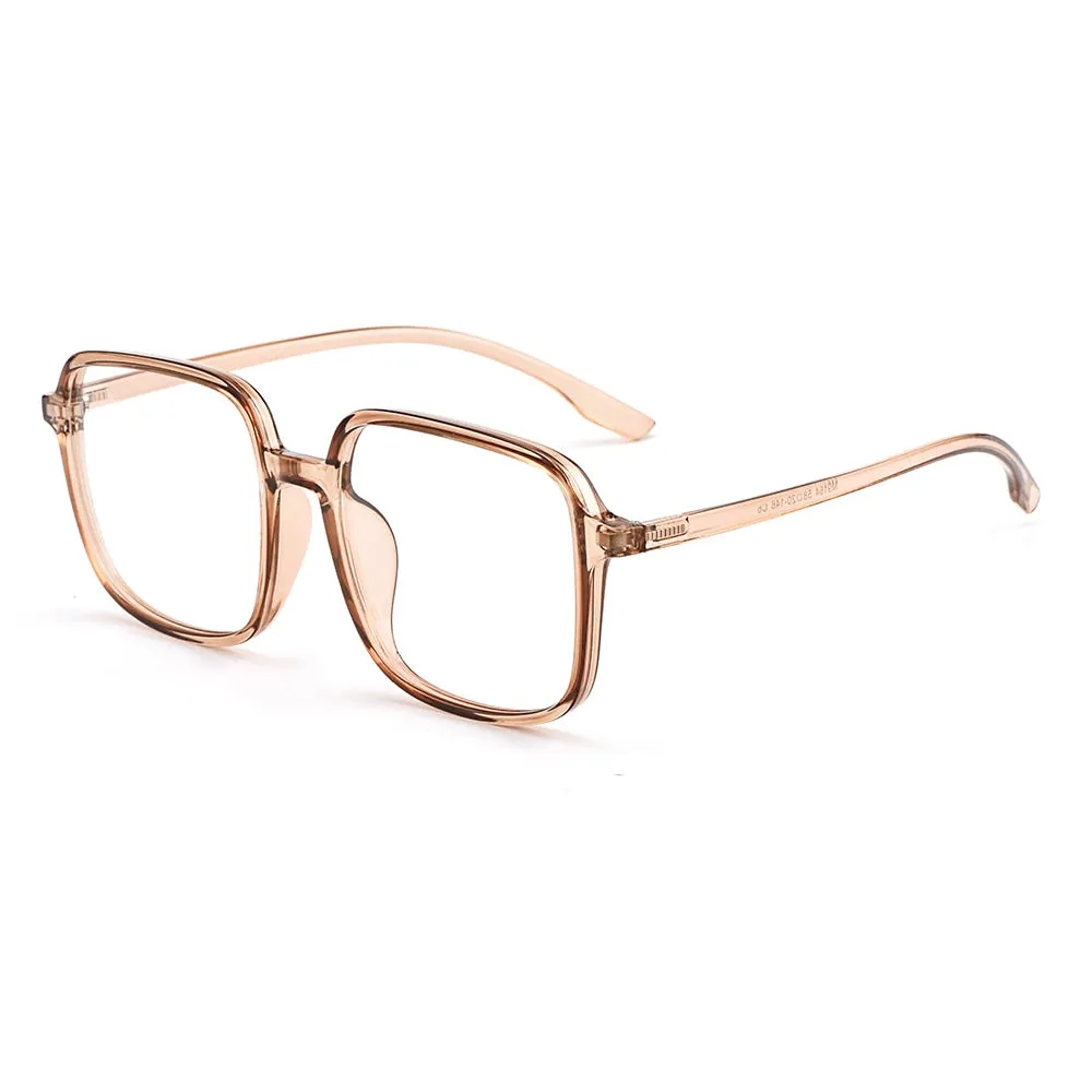 Gmei Unisex Eyeglasses Ultralight Tr90 Transparent Large Size M9164