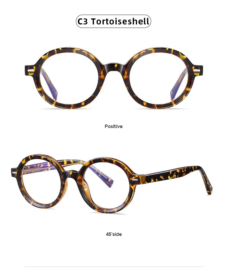 Gmei Unisex Full Rim TR 90 Titanium Round Frame Eyeglasses 2092