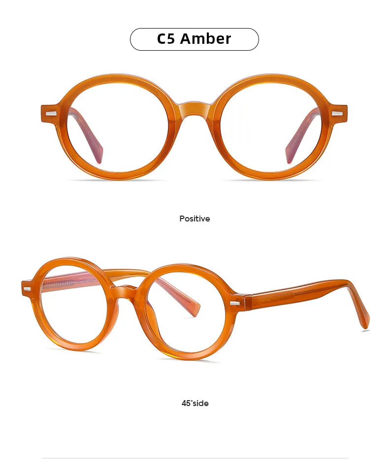 Gmei Unisex Full Rim TR 90 Titanium Round Frame Eyeglasses 2092