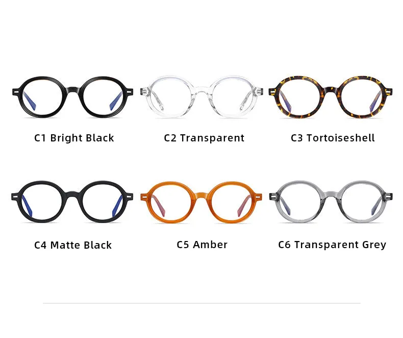 Gmei Unisex Full Rim TR 90 Titanium Round Frame Eyeglasses 2092