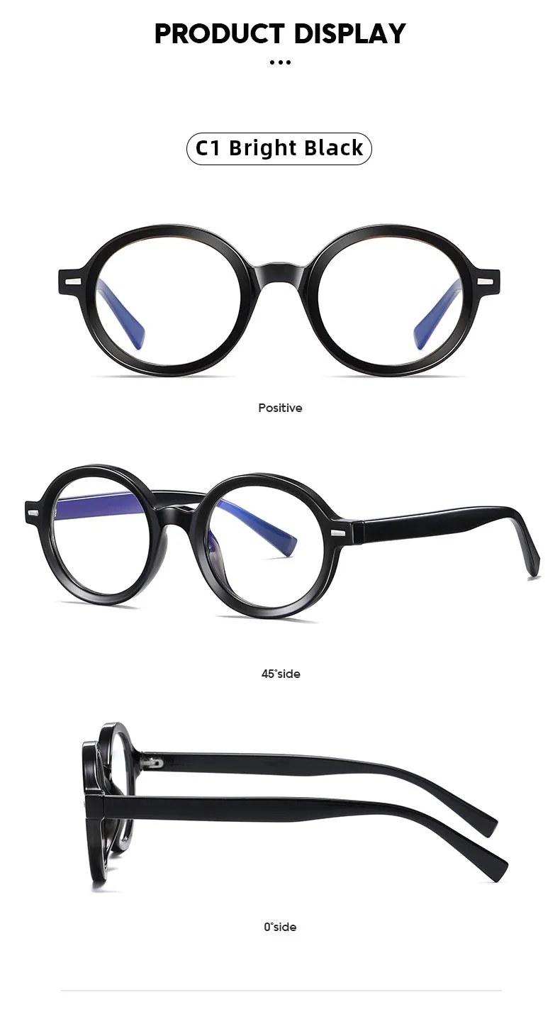 Gmei Unisex Full Rim TR 90 Titanium Round Frame Eyeglasses 2092