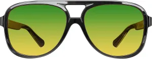 Goiteia 70s Retro Day-Night Driving Glasses Anti Glare for Big Head,Non-breakable Lightweight TR90 Large Frame,Oversized Vintage Retro Style Sunglasses