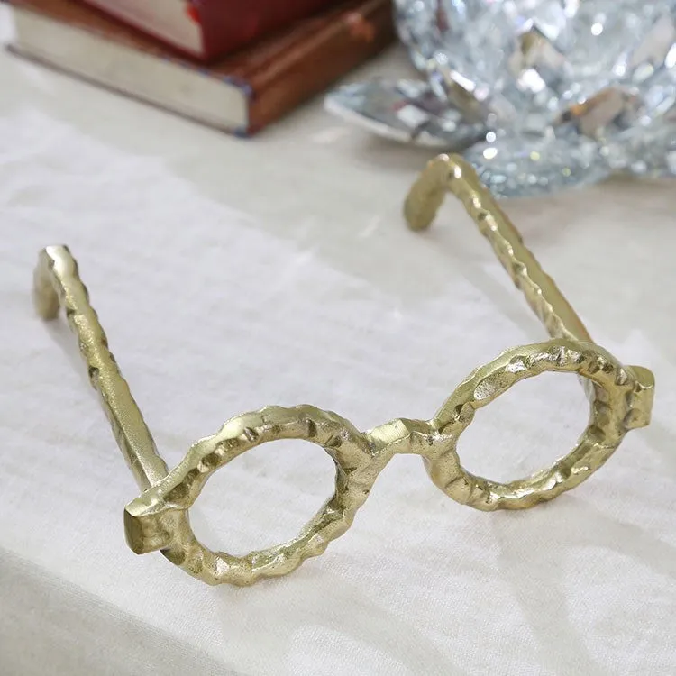 Gold Aluminum Eyeglasses Sculpture