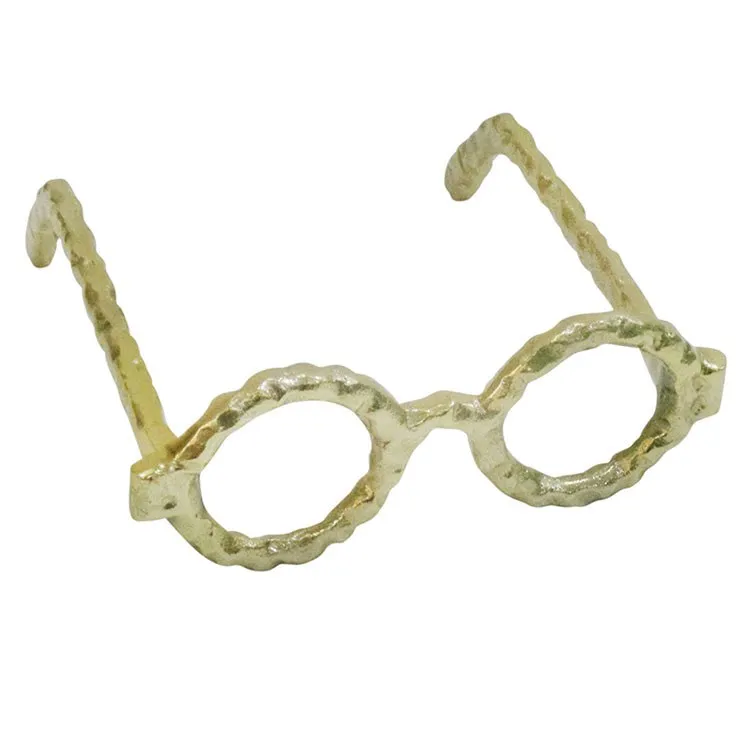 Gold Aluminum Eyeglasses Sculpture
