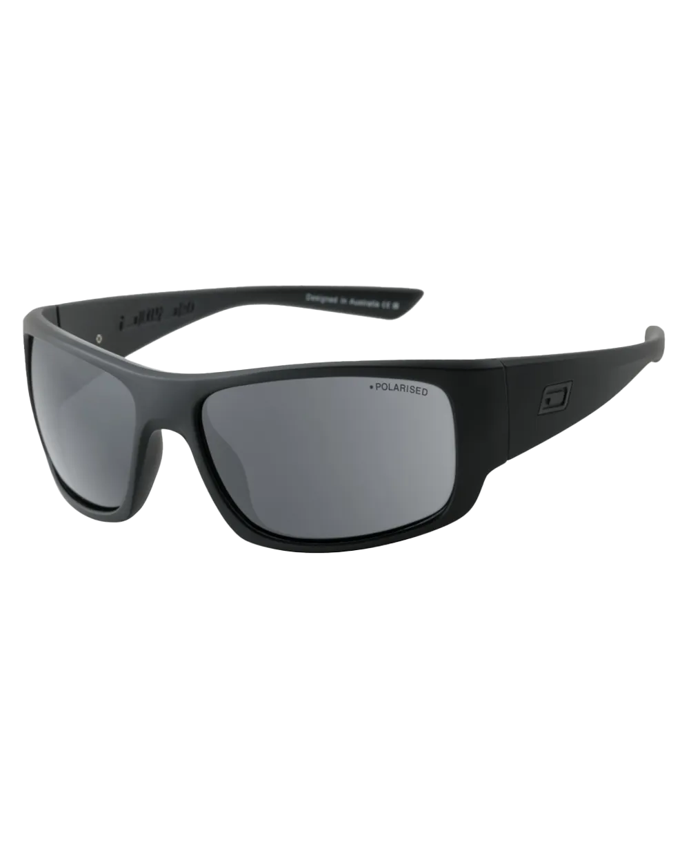 Gorilla Polarised Sunglasses in Satin Black & Grey