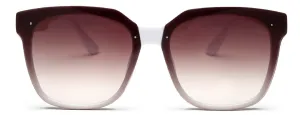 Gradient Brown White Wayfarer UV Sunglass for Women