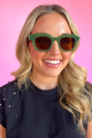 Green Scallop Sunglasses