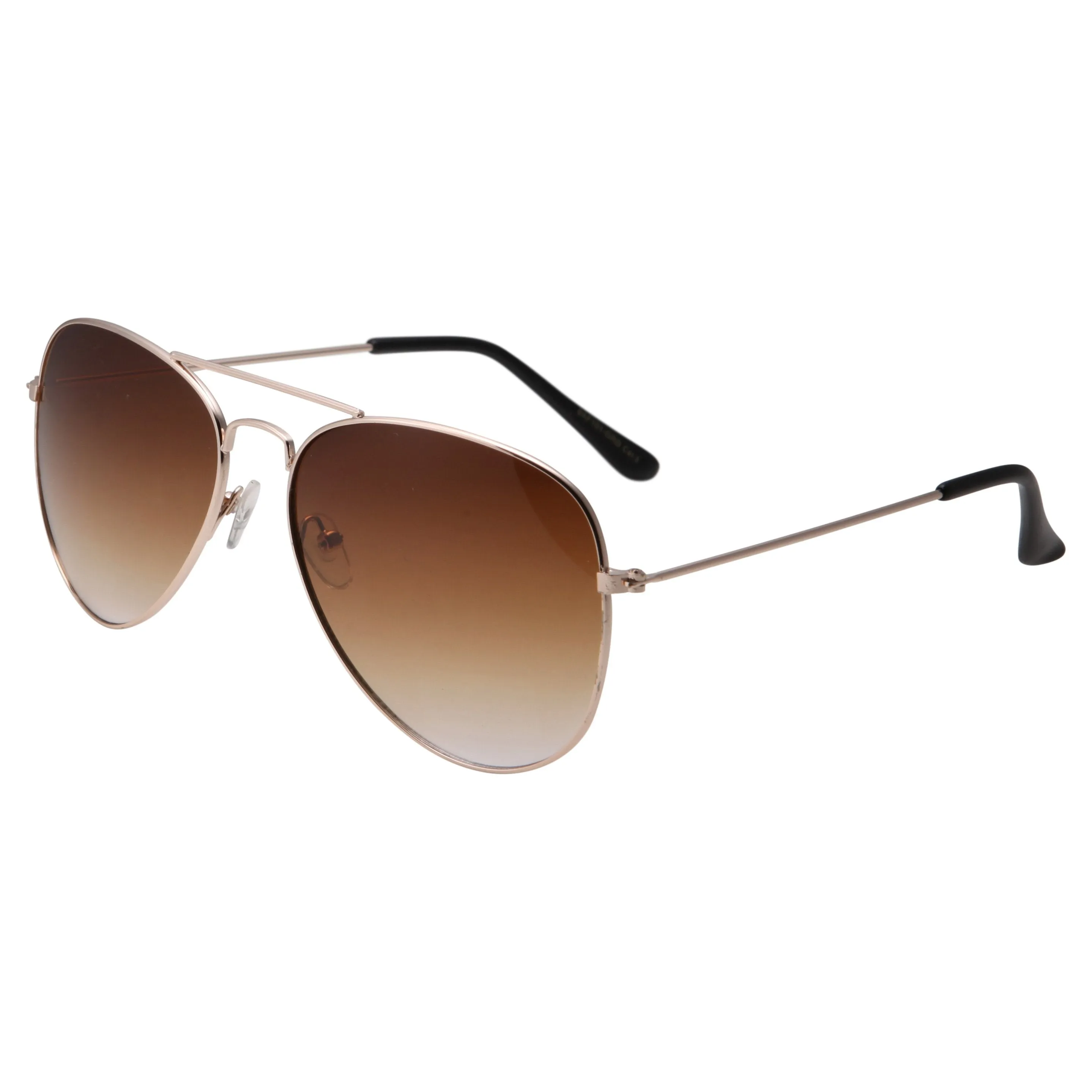 grinderPUNCH Classic Aviator Style Sunglasses Metal Frame Gradient Lens Black