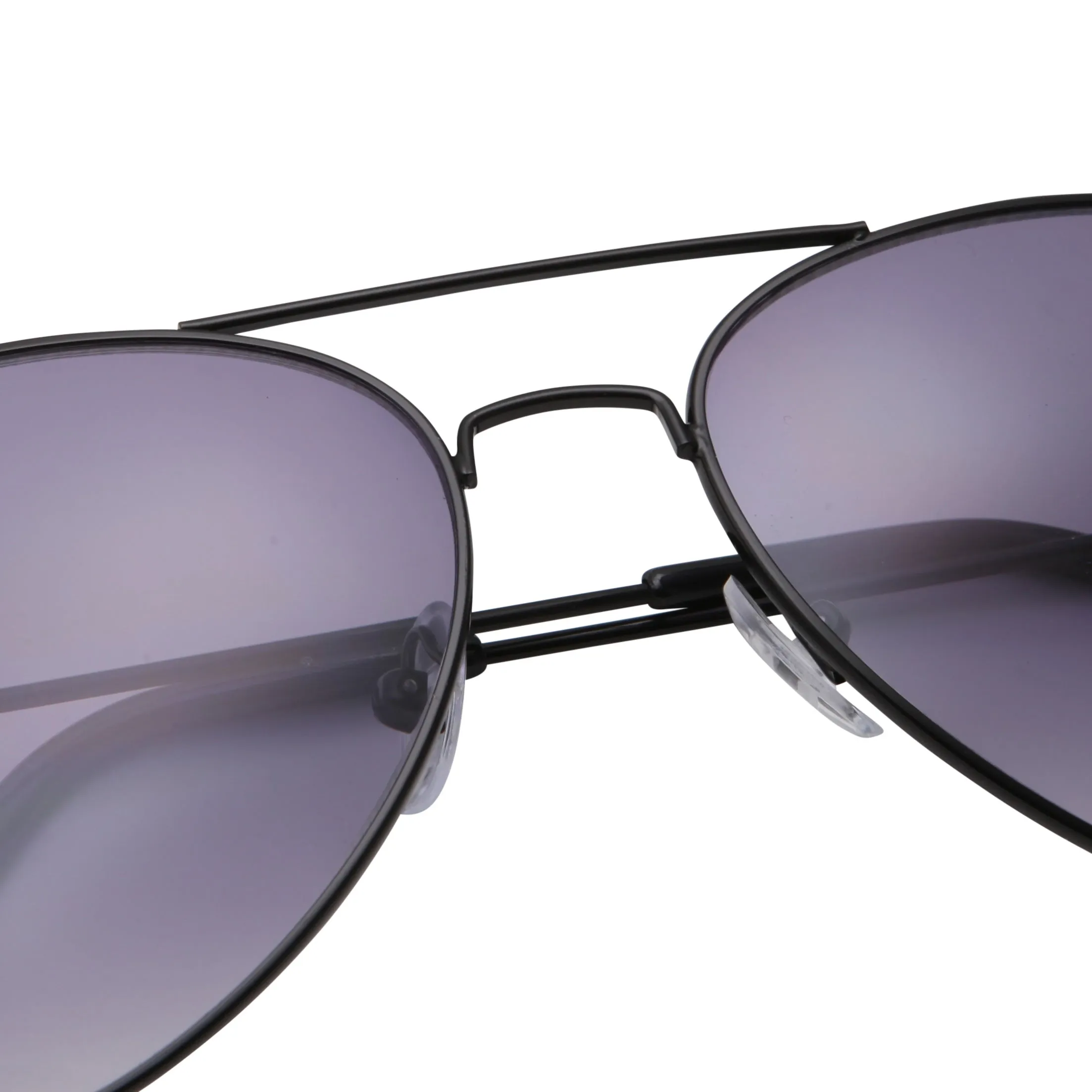 grinderPUNCH Classic Aviator Style Sunglasses Metal Frame Gradient Lens Black