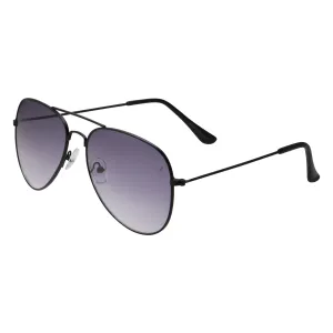 grinderPUNCH Classic Aviator Style Sunglasses Metal Frame Gradient Lens Black