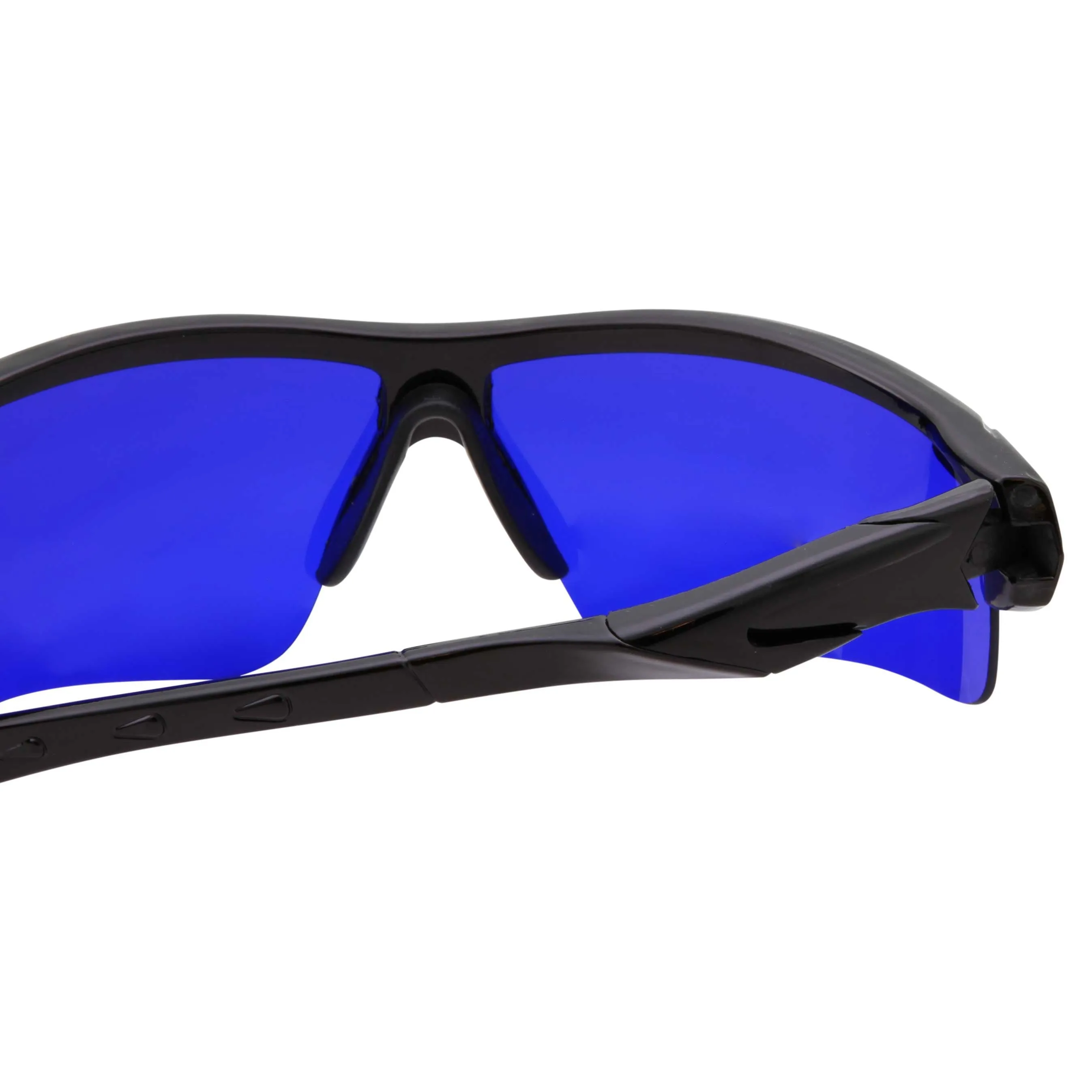 grinderPUNCH Mens Grip Sports Wrap Blue Lens Sunglasses