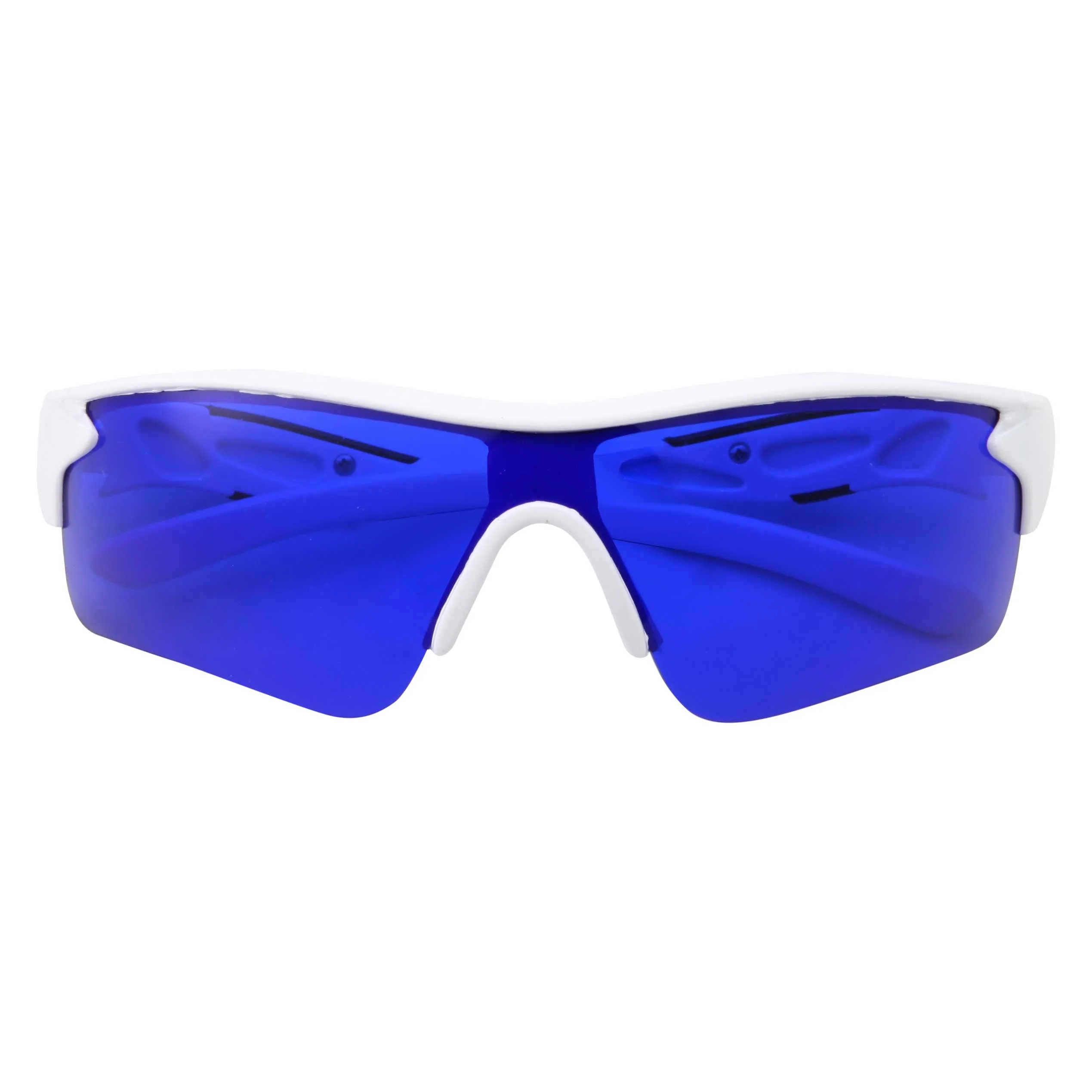 grinderPUNCH Mens Grip Sports Wrap Blue Lens Sunglasses