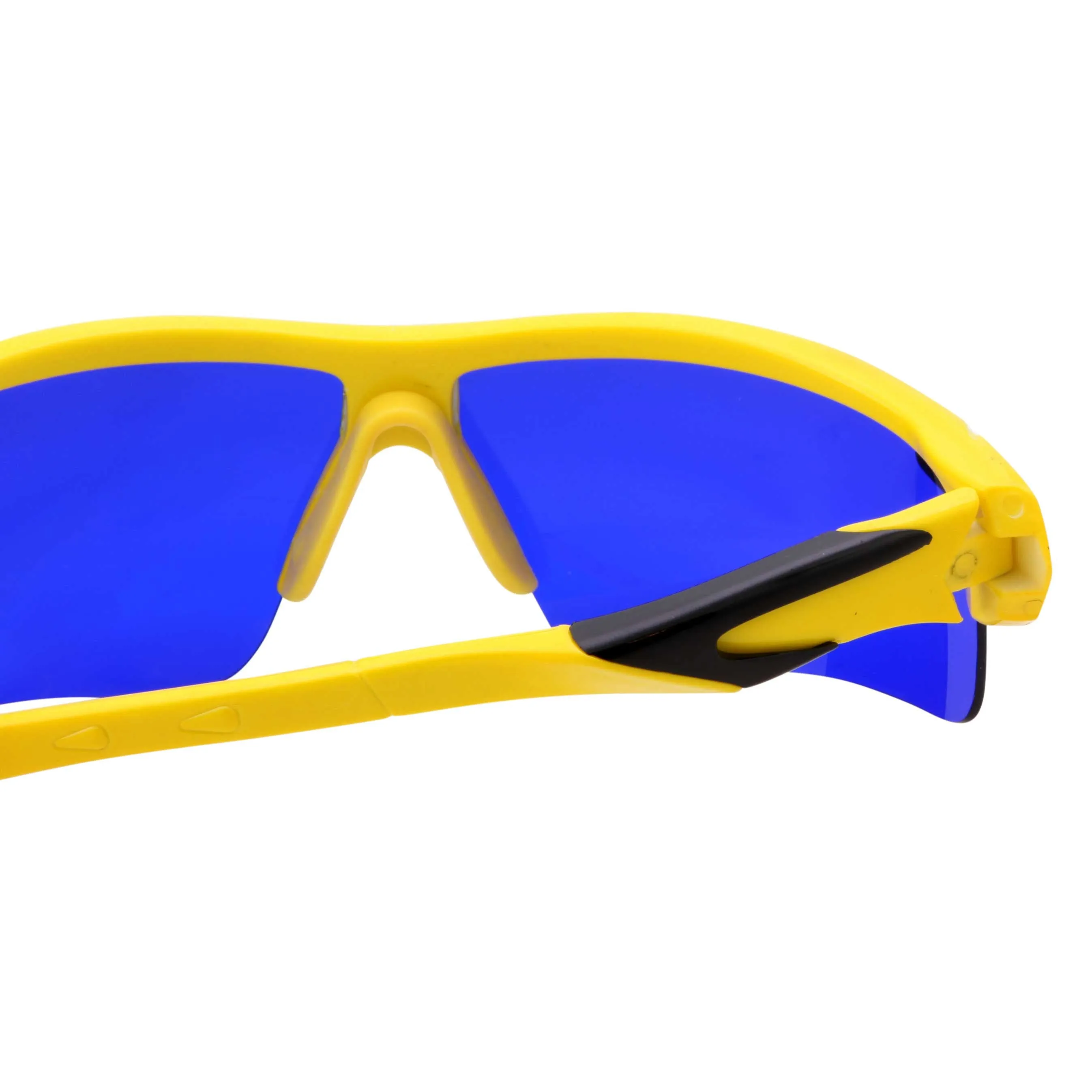 grinderPUNCH Mens Grip Sports Wrap Blue Lens Sunglasses
