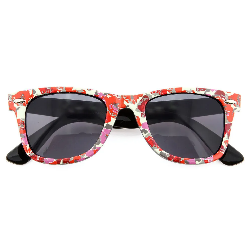grinderPUNCH Women Sunglasses Classic Inspired Flower Fashion