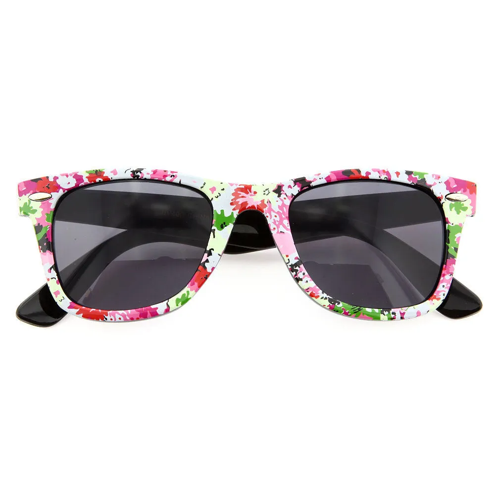 grinderPUNCH Women Sunglasses Classic Inspired Flower Fashion