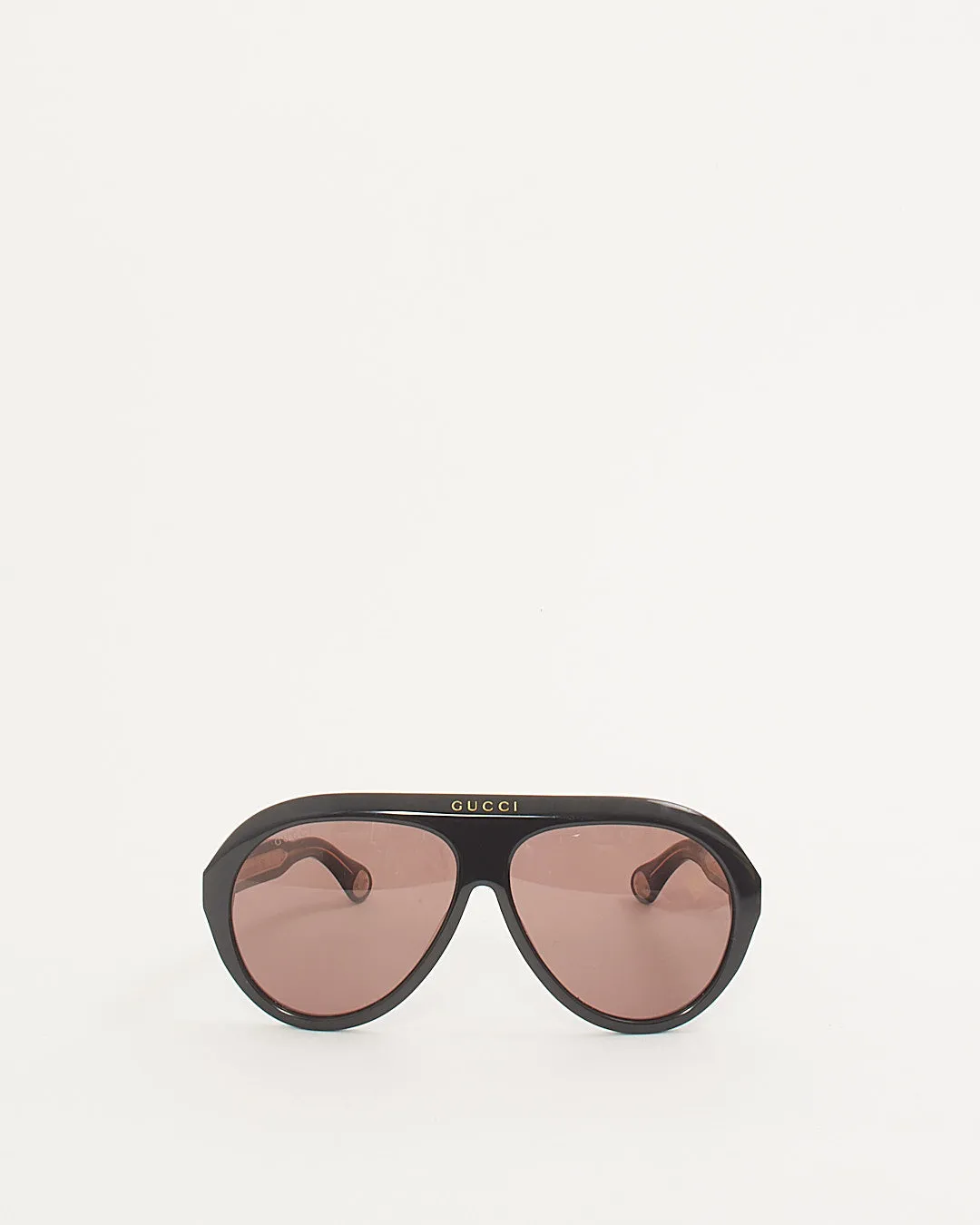 Gucci Black Logo GG 04796 Aviator Sunglasses