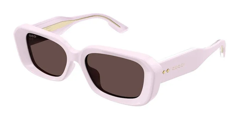 Gucci Rectangle Sunglasses Pink/Brown