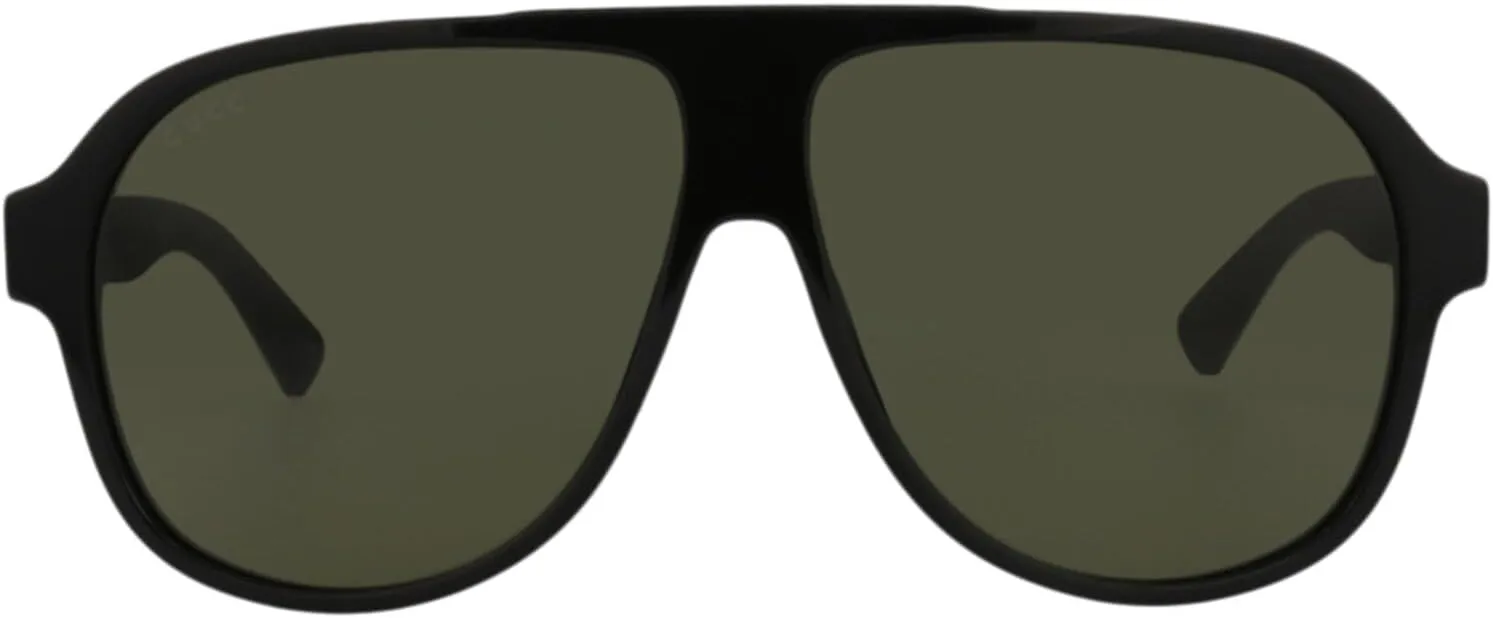 Gucci Urban Oversized Sunglasses, Lens-59 Bridge-11 Temple-145, Black / Green / Black