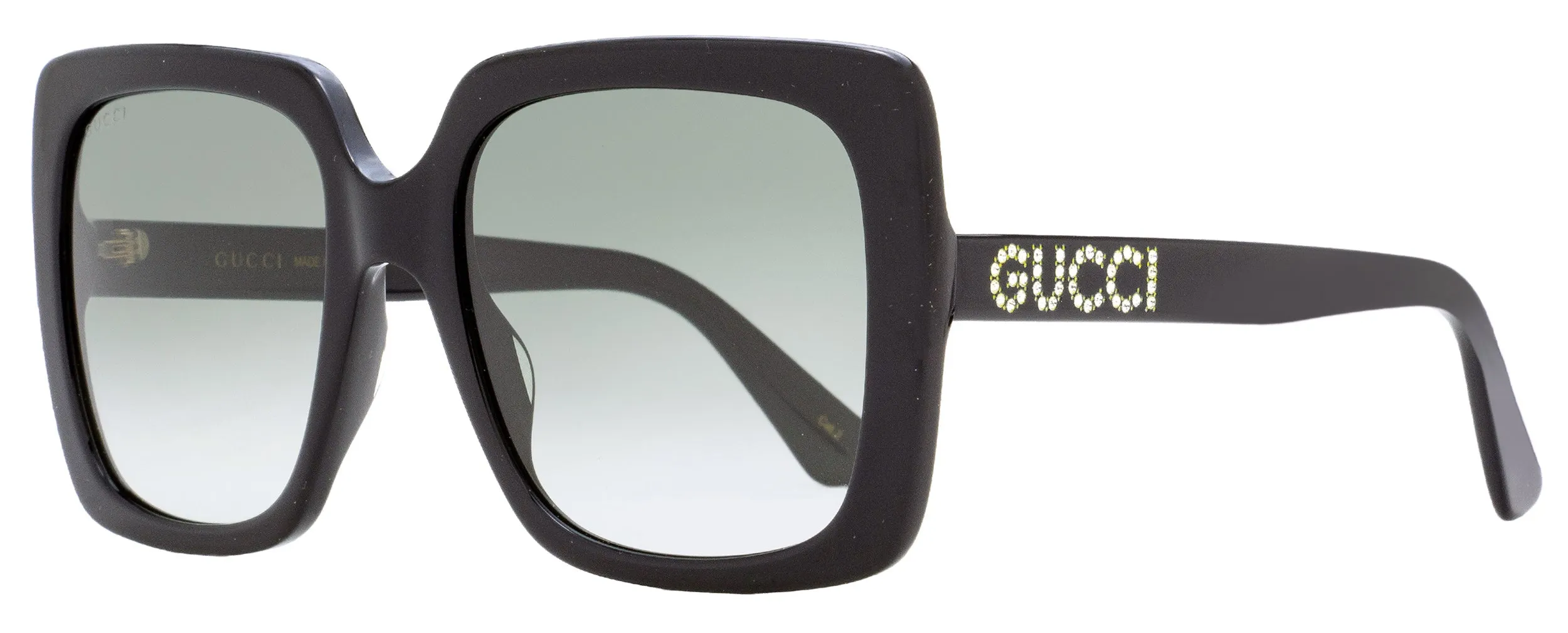 Gucci Women's Crystal Logo Sunglasses GG0418S 001 Black 54mm