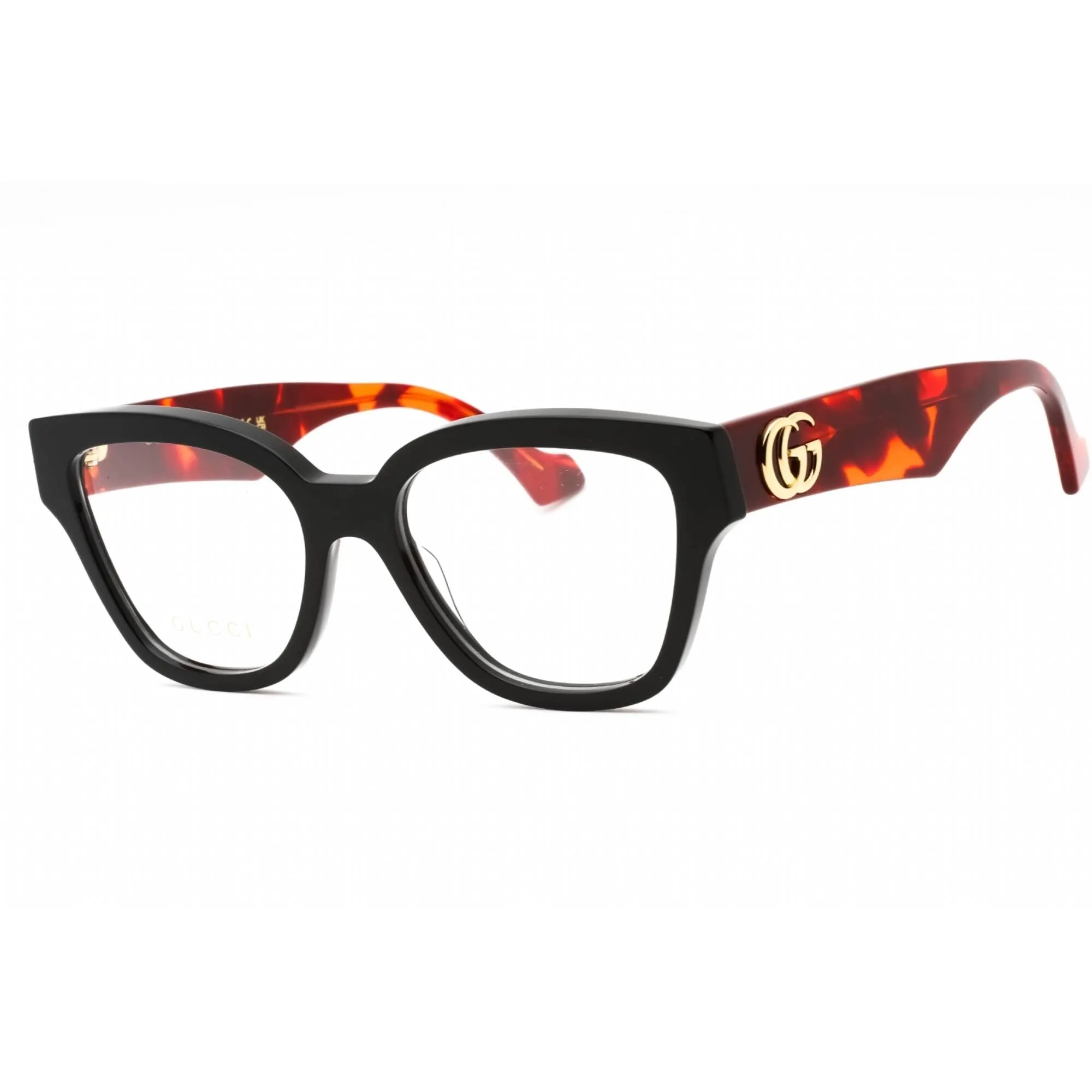 Gucci Women's Eyeglasses - Black Havana Acetate Cat Eye Full Rim Frame | GG1424O 007