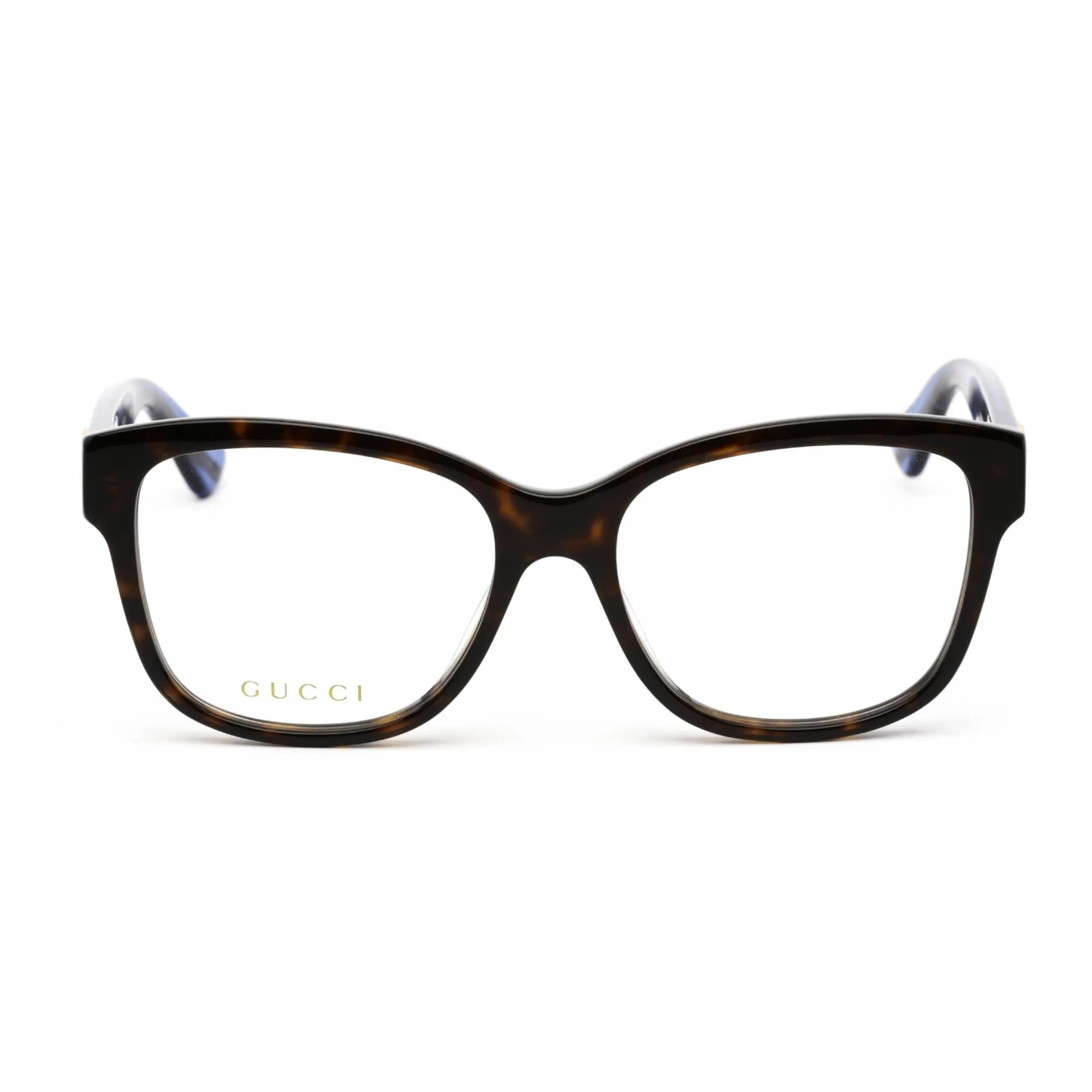 Gucci Women's Eyeglasses - Dark Havana Acetate Full Rim Cat Eye Frame | GG0038ON 003