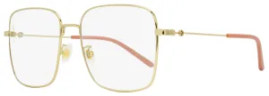 Gucci Women's  Eyeglasses GG0445O 001 Gold/Pink 56mm