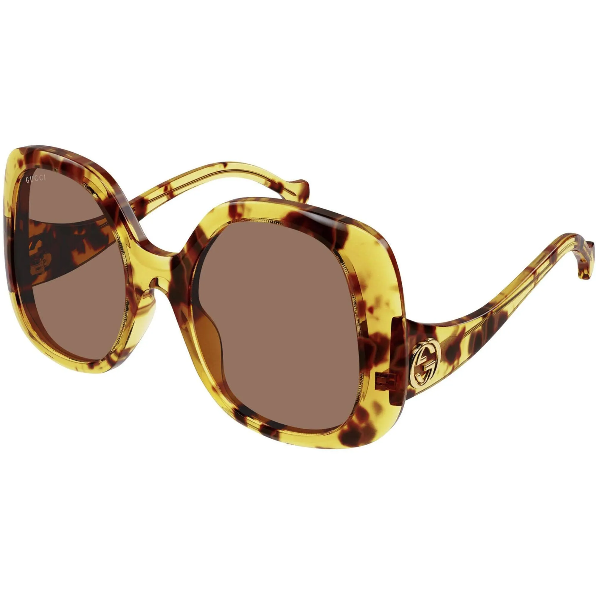 Gucci Women's Sunglasses - Havana Acetate Butterfly Frame Brown Lens | GG1235S 002