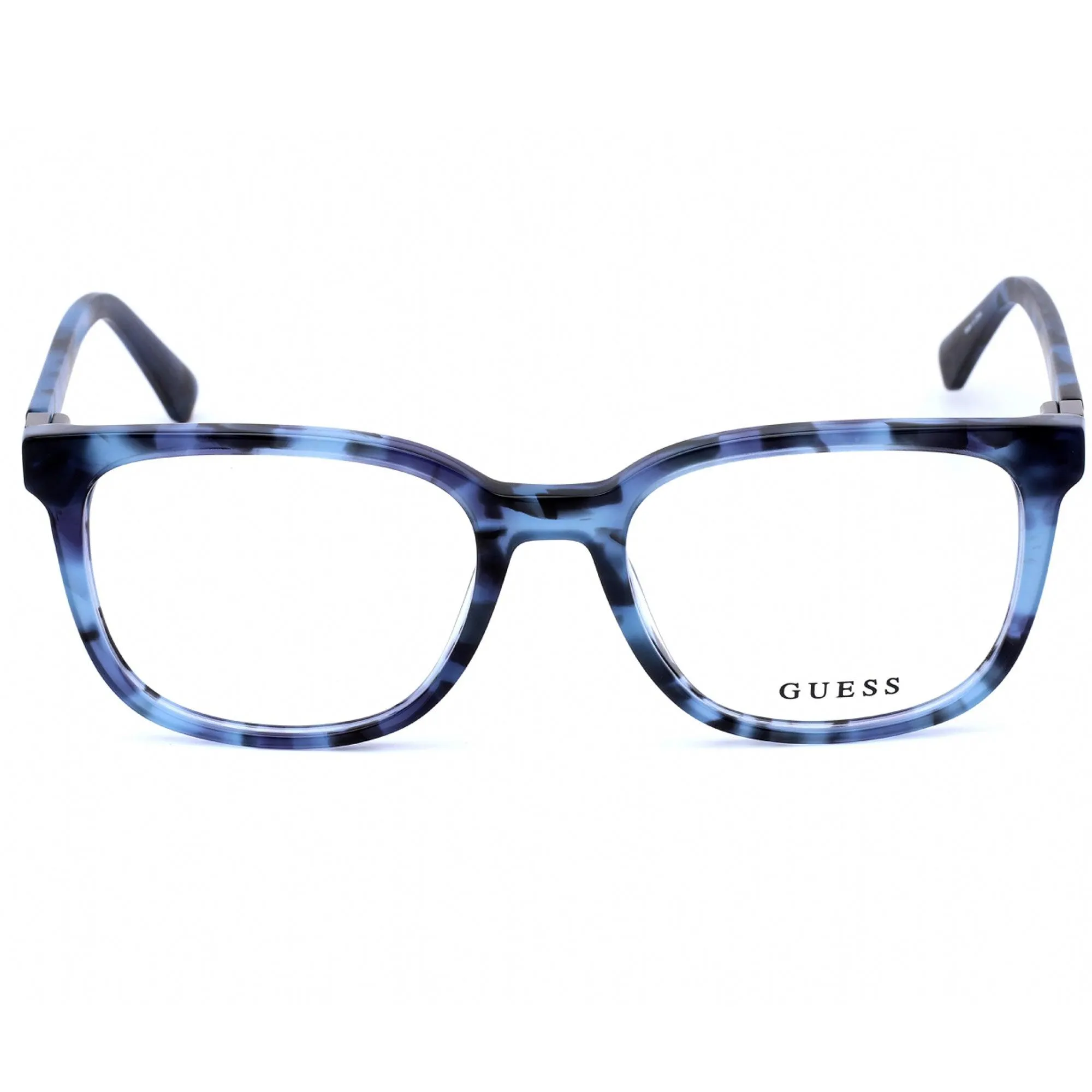 Guess Men's Eyeglasses - Clear Demo Lens Blue Square Plastic Frame | GU50021 092