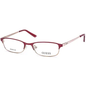 Guess Unisex Eyeglasses - Adjustable Nose Pads Shiny Pink/Red Metal Frame | GU2544 072