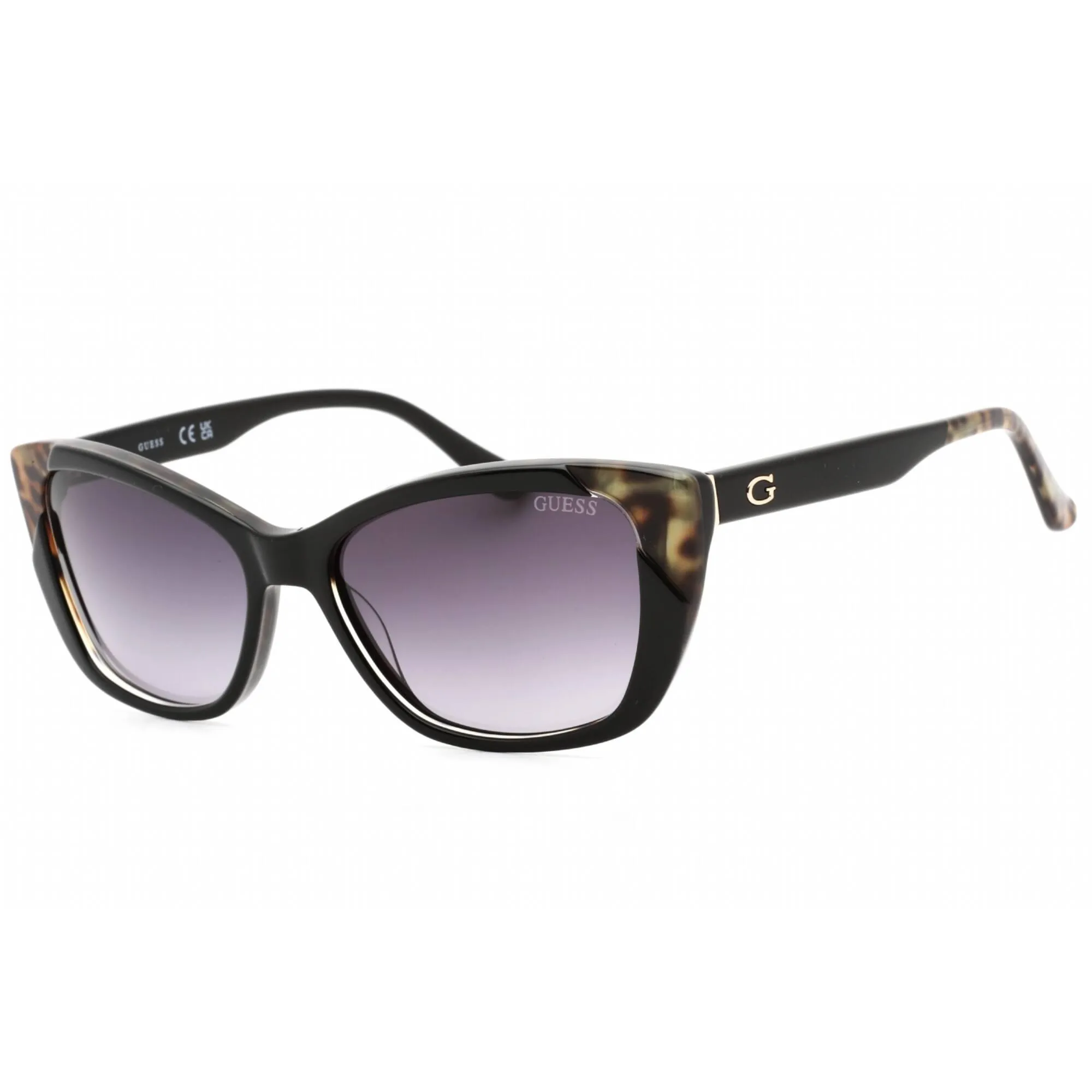 Guess Women's Sunglasses - Dark Blue Gradient Lens Black Cat Eye Frame | GU 7511 05B