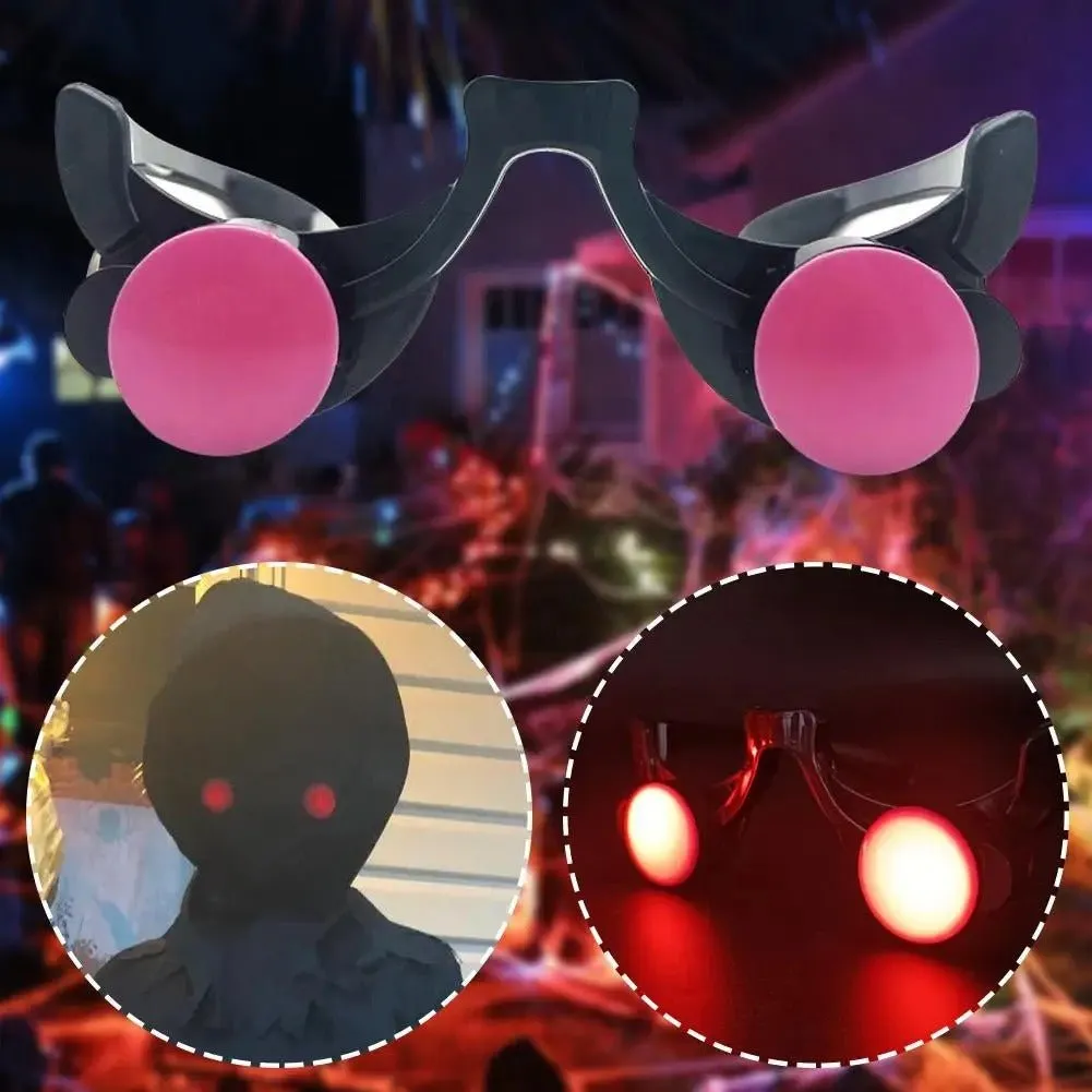 Halloween Glow Glasses - Light Up Rave Glasses Halloween Cosplay Anime Accessories