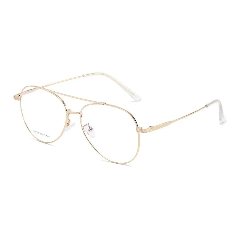 Handoer Unisex Full Rim Round Double Bridge Alloy Eyeglasses 90272