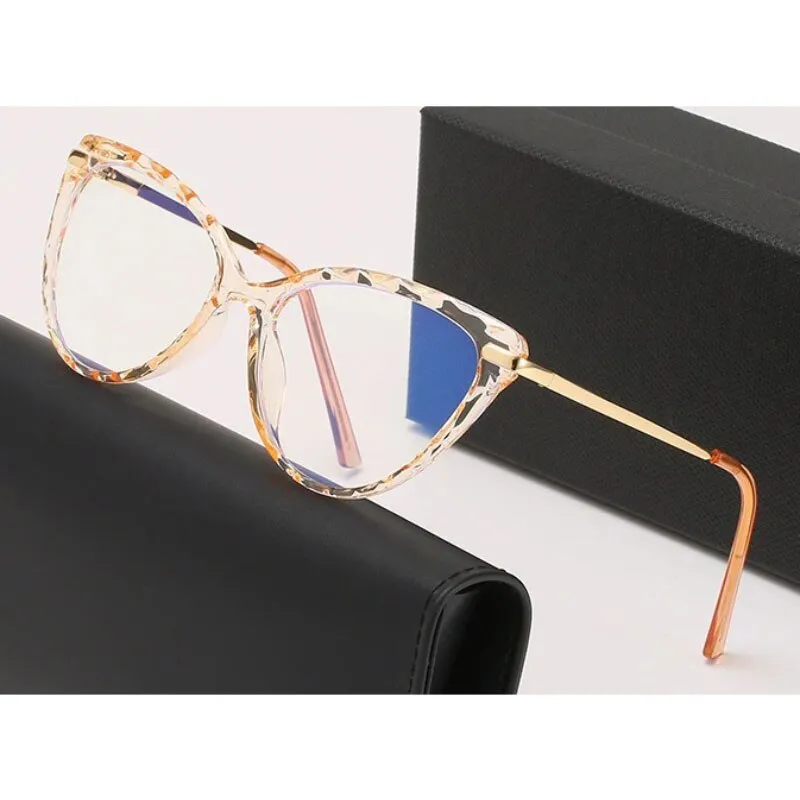 Handoer Women's Full Rim Cat Eye Tr 90 Alloy Eyeglasses 9013