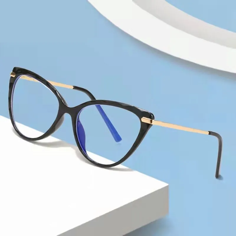 Handoer Women's Full Rim Cat Eye Tr 90 Alloy Eyeglasses 9013