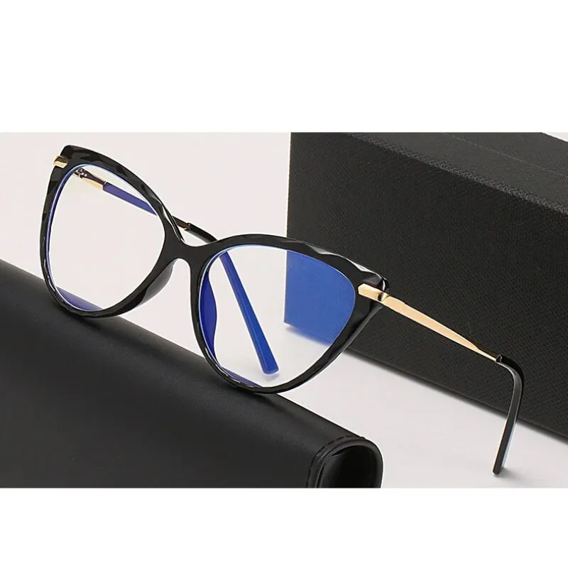 Handoer Women's Full Rim Cat Eye Tr 90 Alloy Eyeglasses 9013
