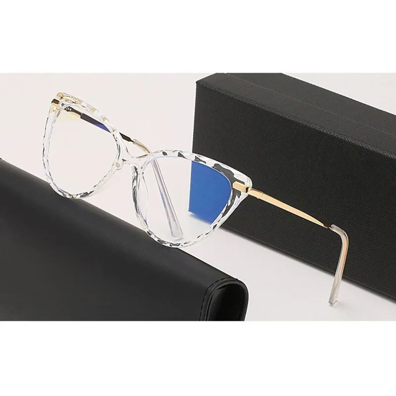 Handoer Women's Full Rim Cat Eye Tr 90 Alloy Eyeglasses 9013