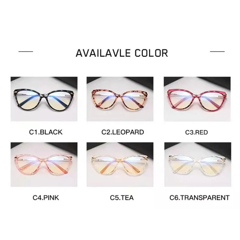 Handoer Women's Full Rim Cat Eye Tr 90 Alloy Eyeglasses 9013