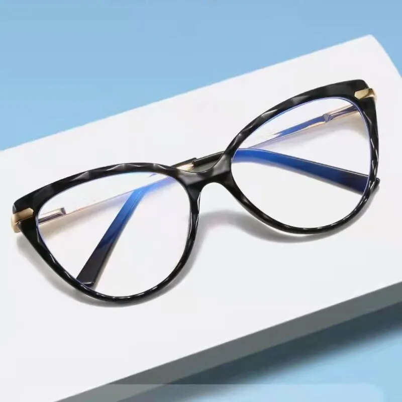 Handoer Women's Full Rim Cat Eye Tr 90 Alloy Eyeglasses 9013