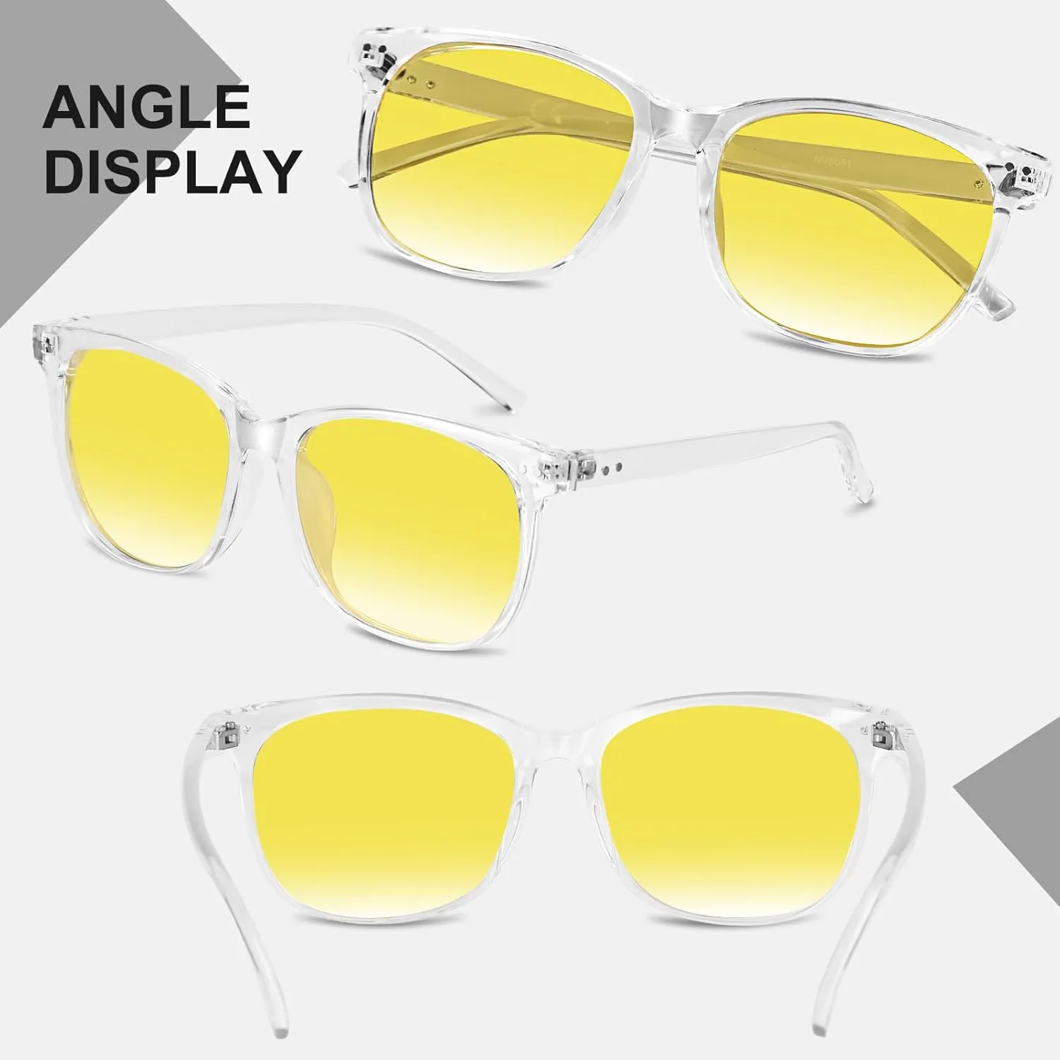 HAOLOTA Night Vision Driving Glasses Polarized HD Yellow Tinted Anti Glare Sunglasses for Men and Women