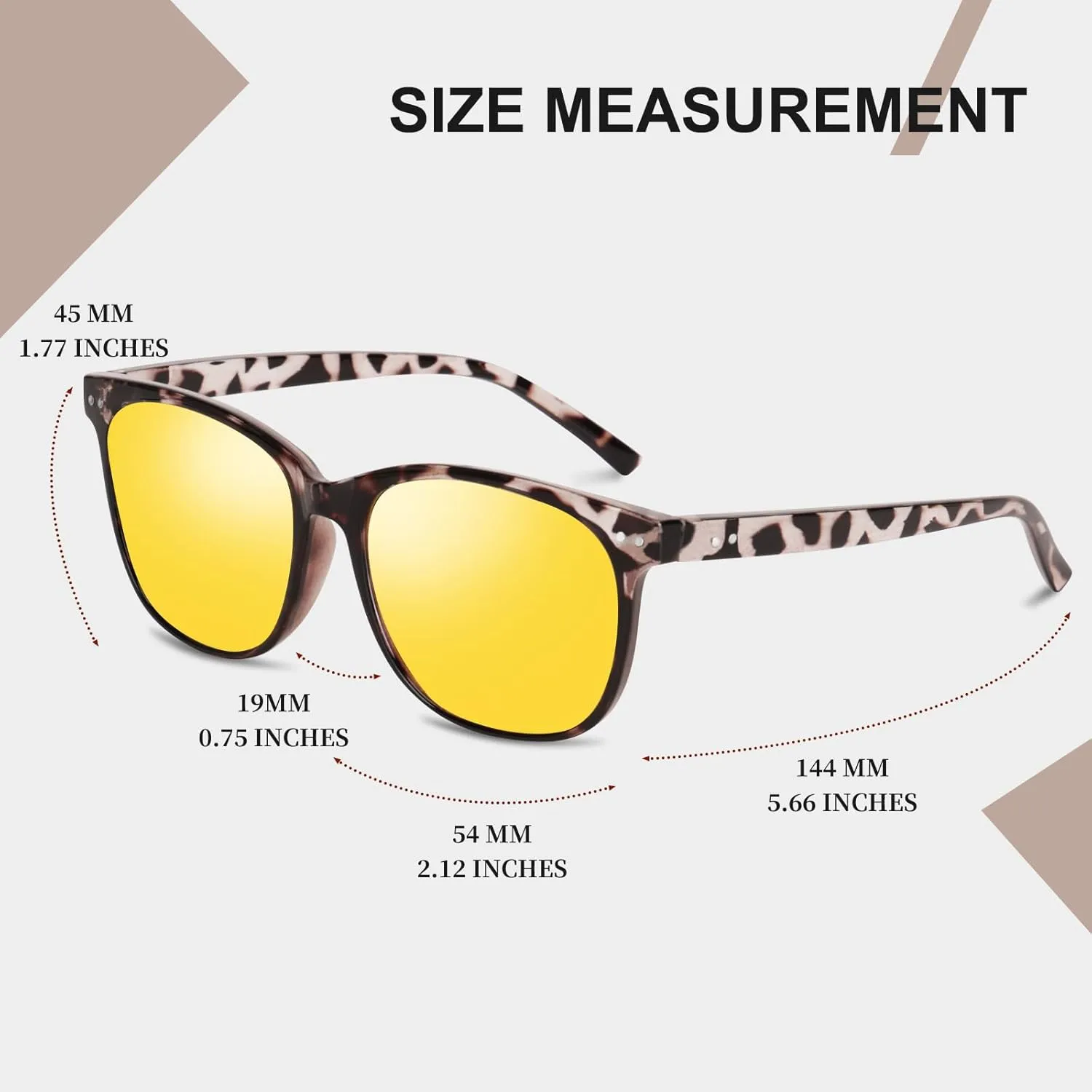 HAOLOTA Night Vision Driving Glasses Polarized HD Yellow Tinted Anti Glare Sunglasses for Men and Women