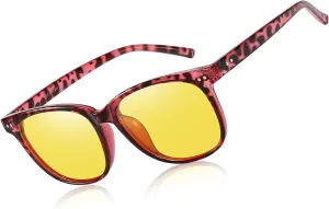 HAOLOTA Night Vision Driving Glasses Polarized HD Yellow Tinted Anti Glare Sunglasses for Men and Women