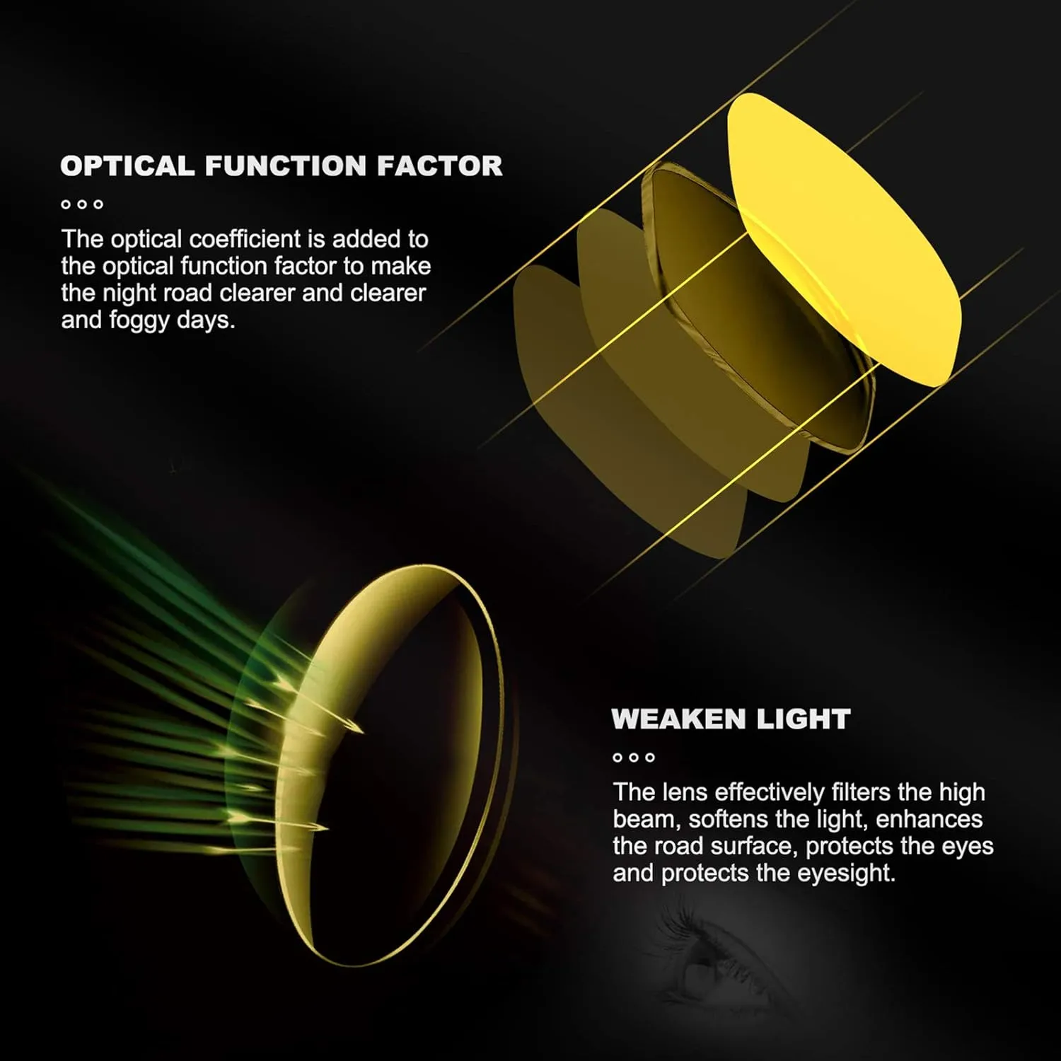 HAOLOTA Night Vision Driving Glasses Polarized HD Yellow Tinted Anti Glare Sunglasses for Men and Women