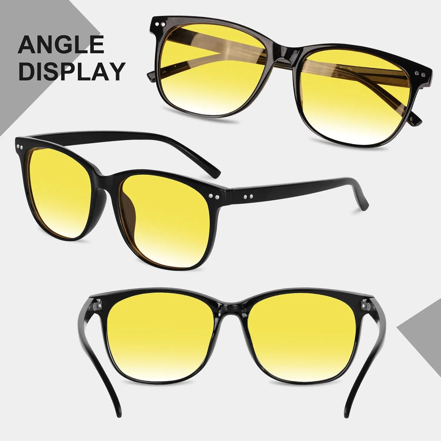 HAOLOTA Night Vision Driving Glasses Polarized HD Yellow Tinted Anti Glare Sunglasses for Men and Women