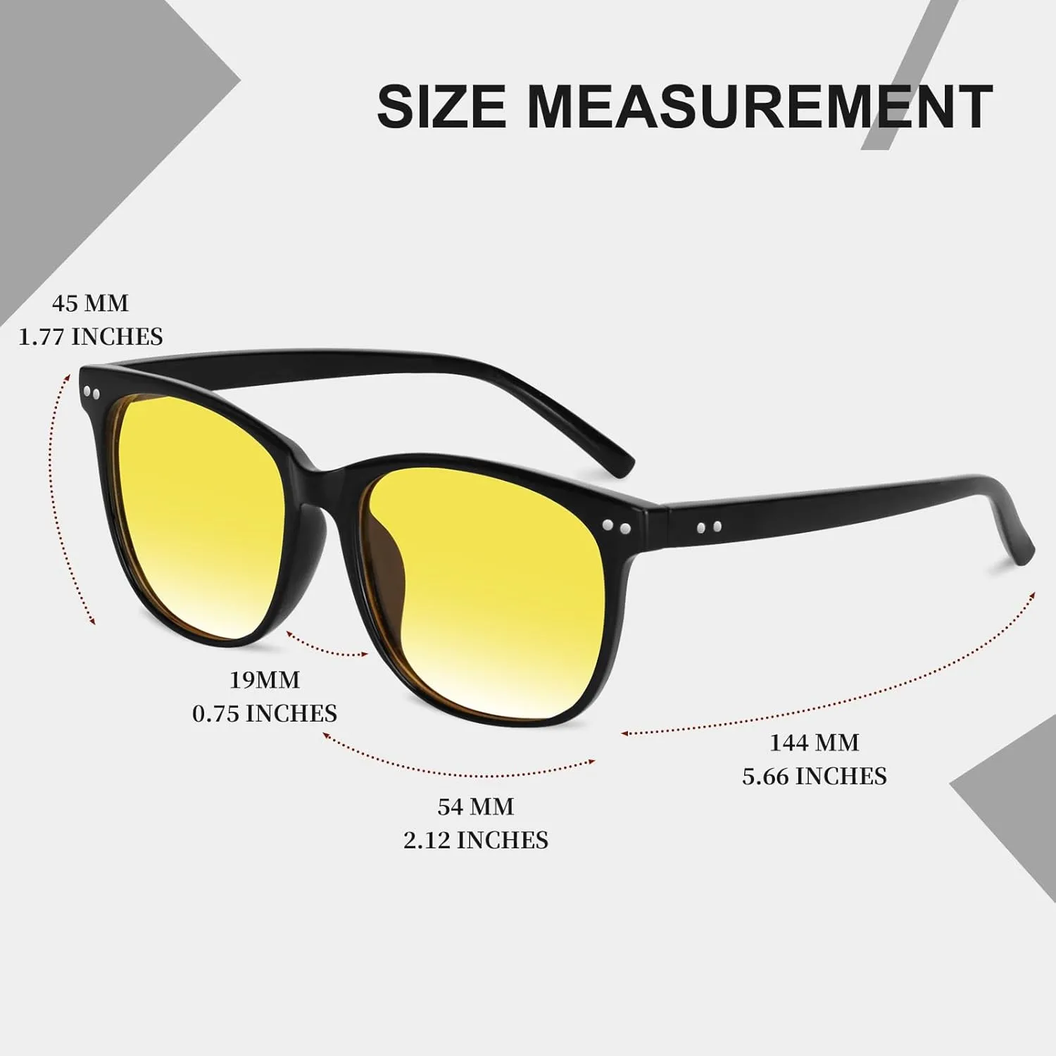 HAOLOTA Night Vision Driving Glasses Polarized HD Yellow Tinted Anti Glare Sunglasses for Men and Women