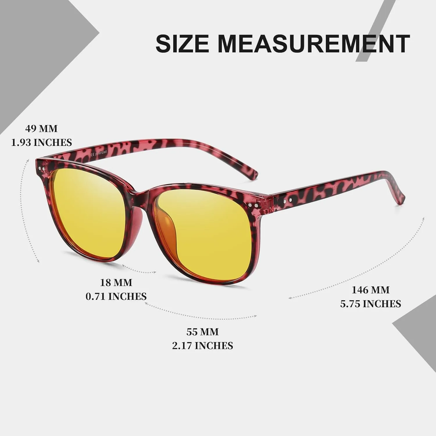 HAOLOTA Night Vision Driving Glasses Polarized HD Yellow Tinted Anti Glare Sunglasses for Men and Women